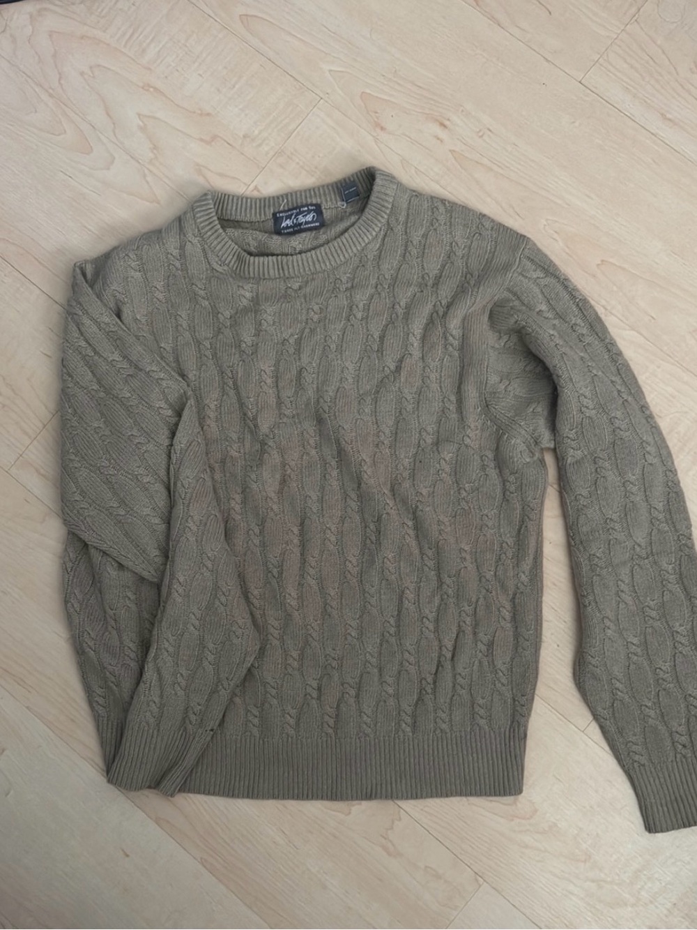 Lord & Taylor Three-Ply Cashmere Cable Knit Sweater